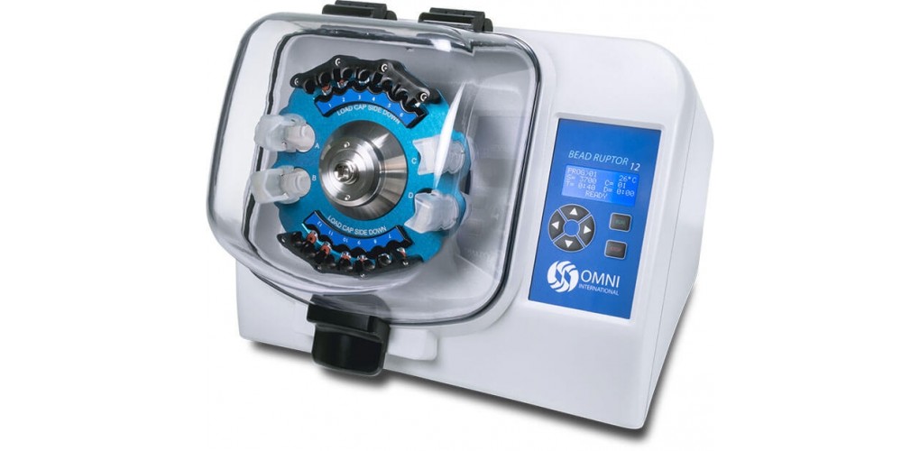 מטחנת כדוריות מדגם Bead Ruptor 12 תוצרת Omni, ארה"ב.